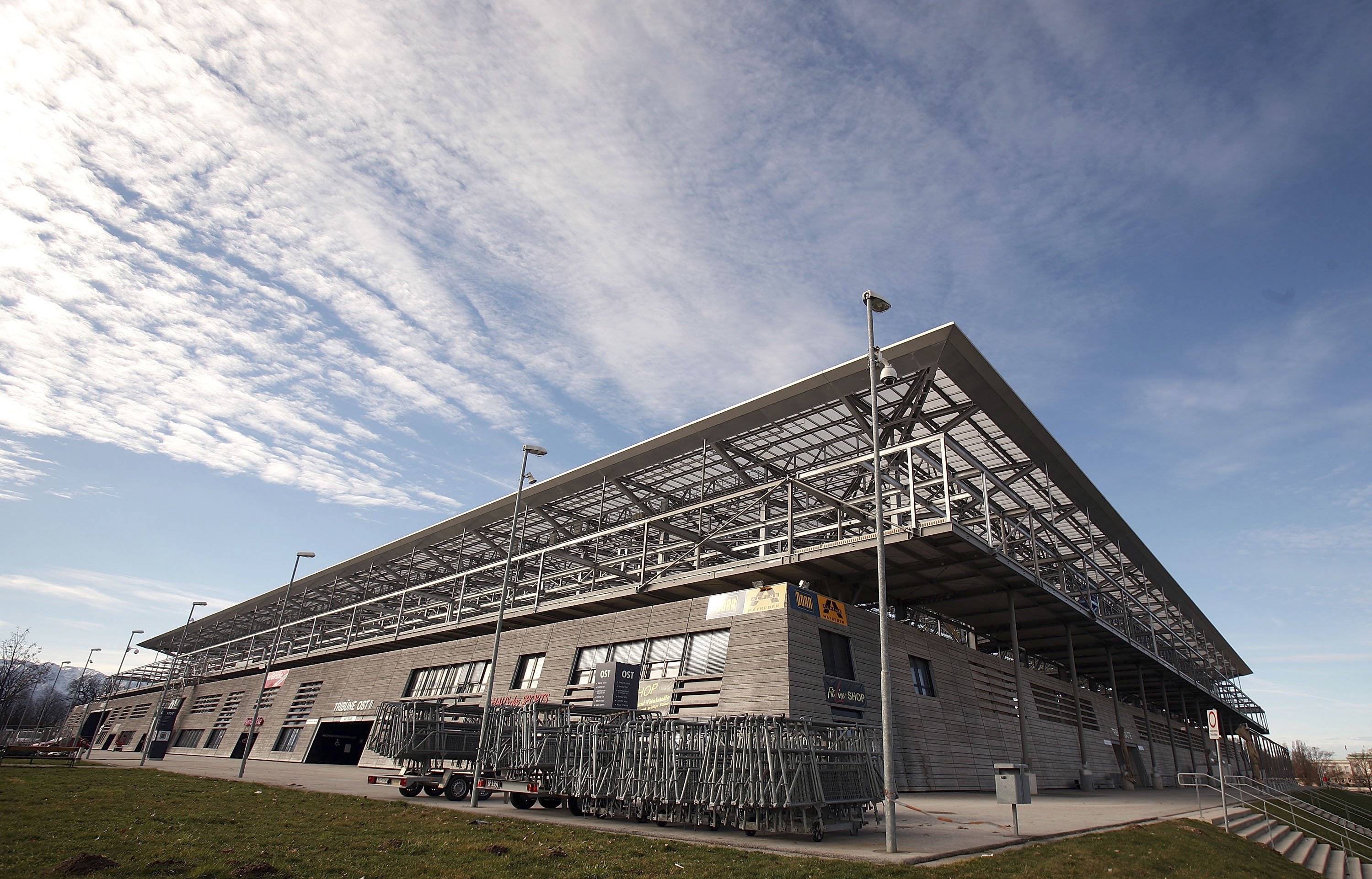 SALZBURG, AUSTRIA - FEBRUARY 14:  A general outside view of the UEFA EURO 2008 stadium Wals-Siezenheim taken on February 14, 2007 in Salzburg, Austria.  (Photo by Johannes Simon/Bongarts/Getty Images)