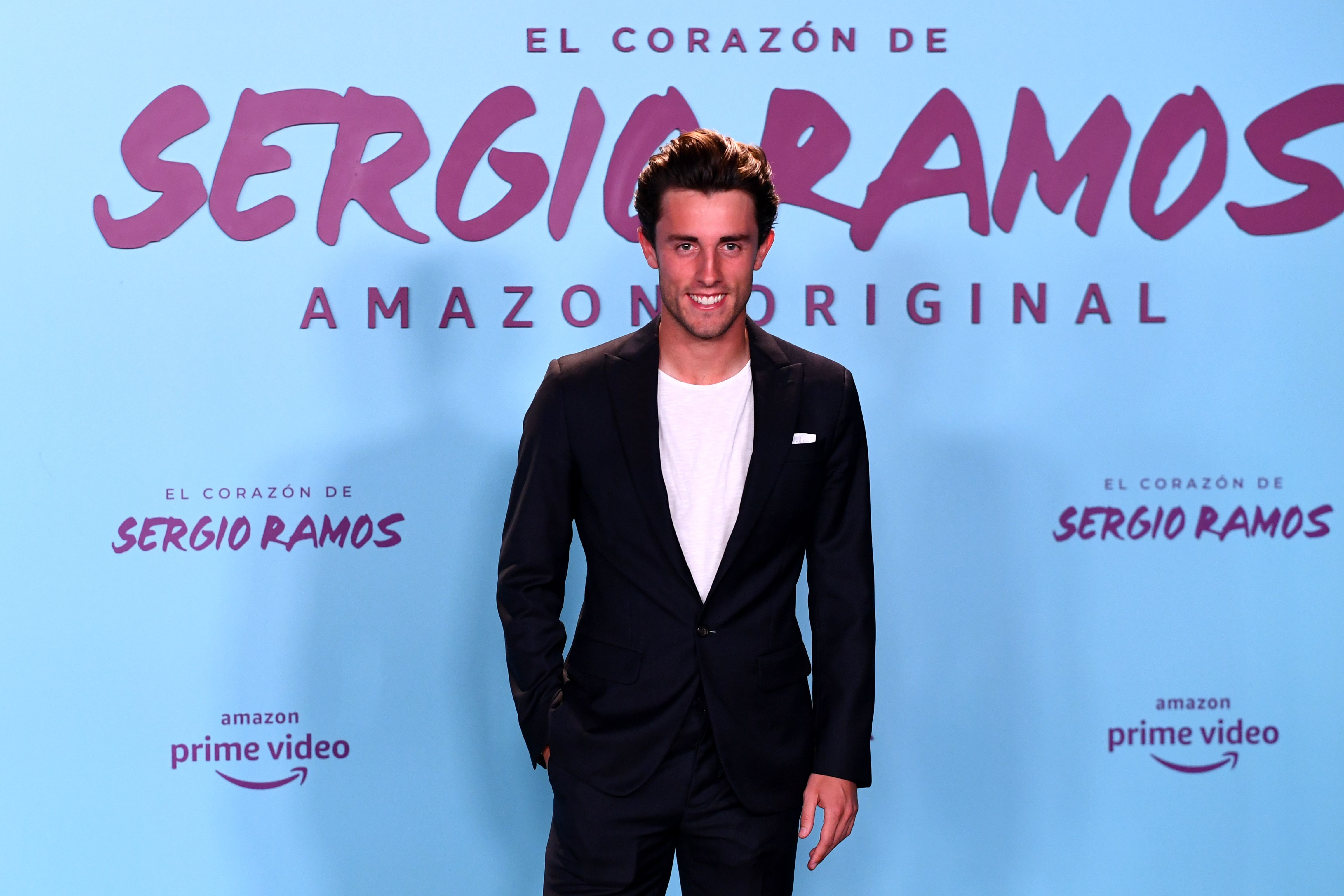 Real Madrid's Spanish defender Alvaro Odriozola poses during the premiere of Real Madrid's Spanish defender Sergio Ramos' autobiographic documentary "El Corazon de Sergio Ramos" (Sergio Ramos' heart) in Madrid, on September 10, 2019. (Photo by GABRIEL BOUYS / AFP)        (Photo credit should read GABRIEL BOUYS/AFP via Getty Images)