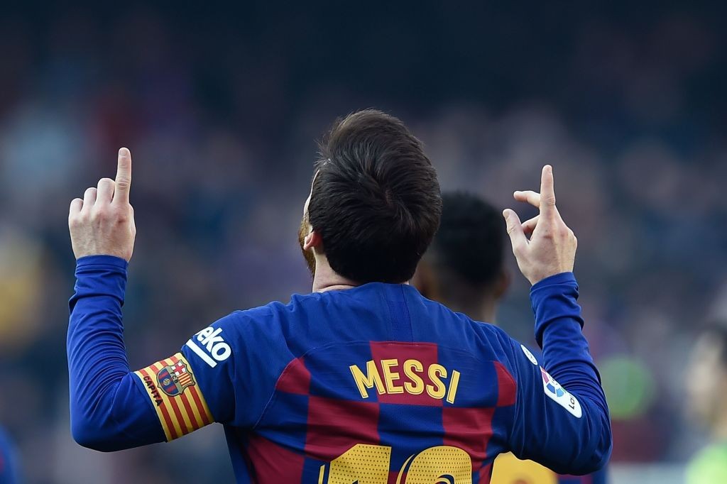 Barcelona's main man. (Photo by JOSEP LAGO/AFP via Getty Images)