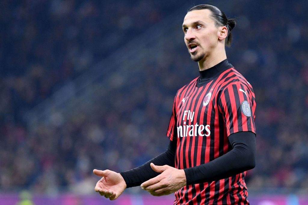 Zlatan Ibrahimovic was left stranded upfront. (Photo by Alberto Pizzoli/AFP via Getty Images)