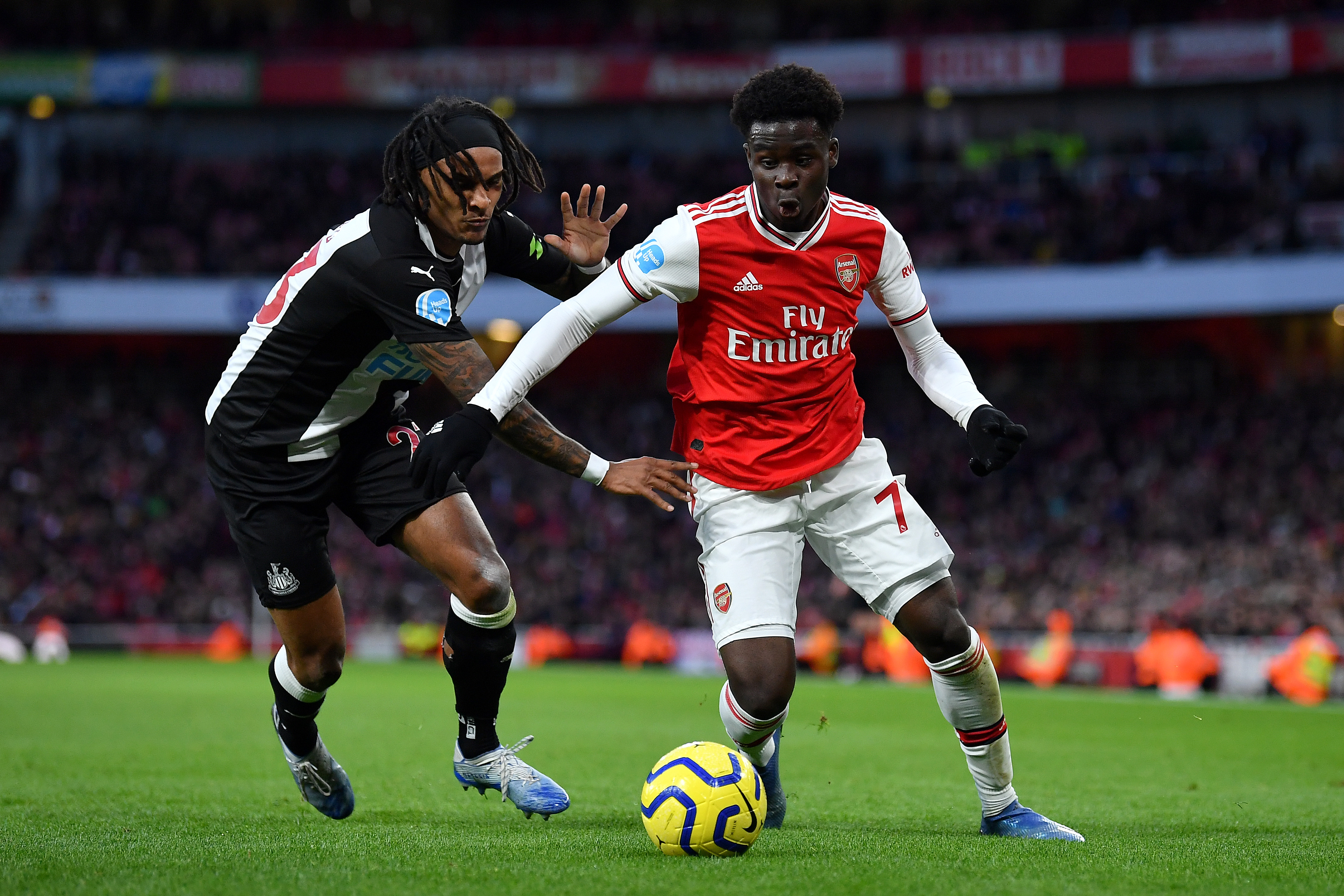 Saka has been top class this season. (Photo by Justin Setterfield/Getty Images)